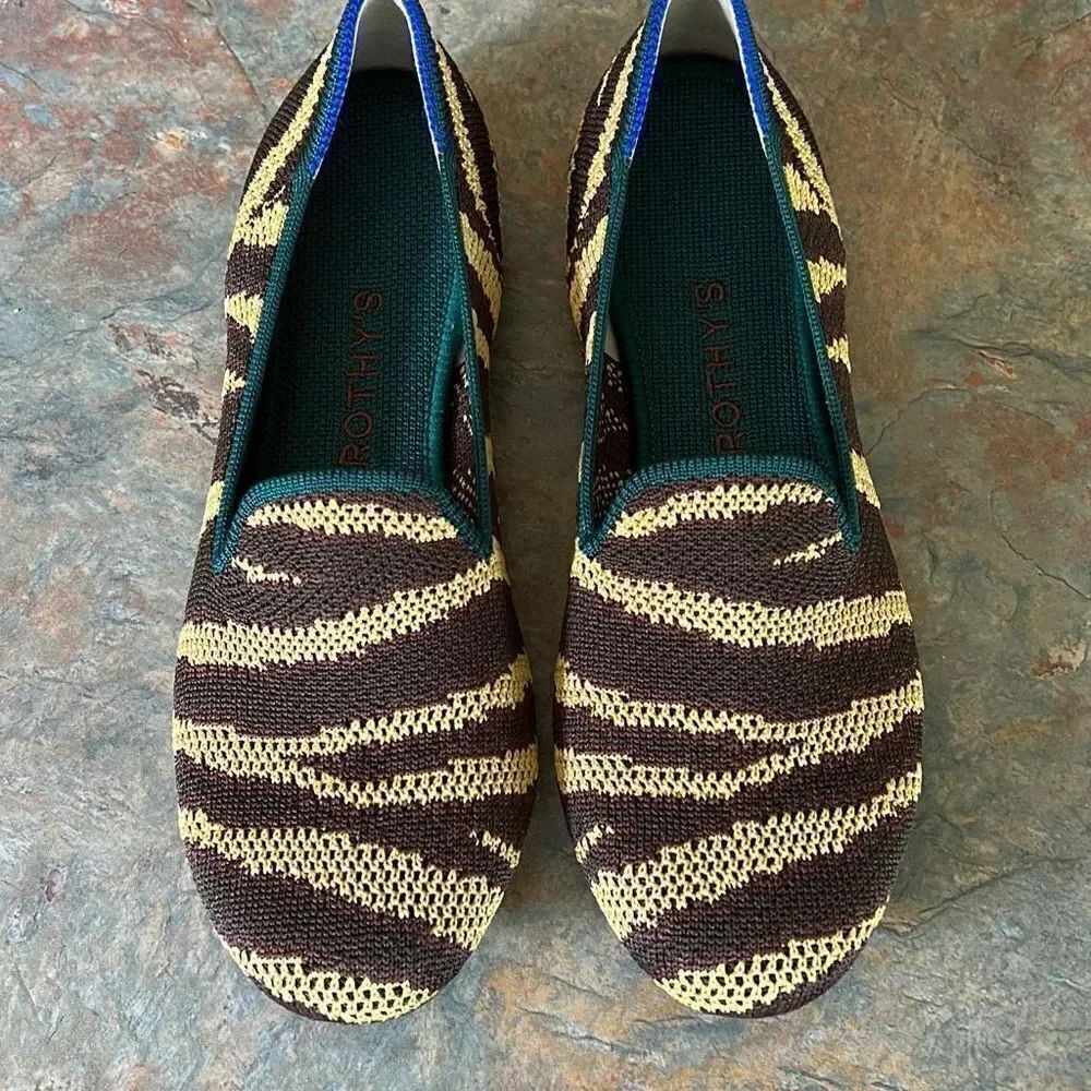 Rothy’s Chai Zebra Loafers size 6 Flats